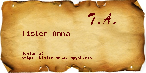 Tisler Anna névjegykártya