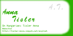 anna tisler business card